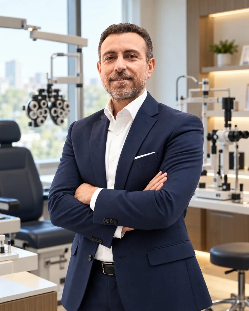 Prof. Dr. Rıfat Rasier in his practice